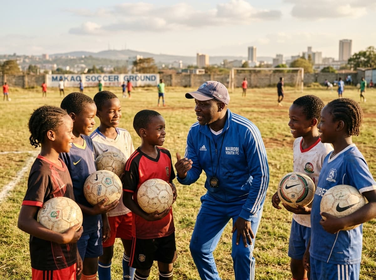 Burhan Football Academy coaching youth players